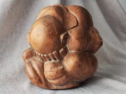 Budda w kontemplacji, rzeźba z litego drewna egzotycznego, druga połowa XXw