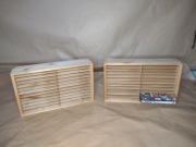 Stojaki na dvd . Filmy bądź gry . 2 x 24 . Drewniane 