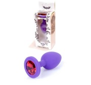 Silikonowy korek analny kryształek (rozmiar S)