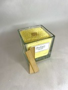 Świeca sypana z wosku palmowego „Citrus Matcha” – pojemnik kwadratowy