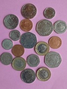 262#N 17 MIX MONET WIELKA BRYTANIA OD JEDNEGO PENNY DO JEDNEGO FUNTA
