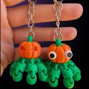 Brelok Breloczek do kluczy, plecaka Dynia Halloween 3D FLEXI zestaw 2szt
