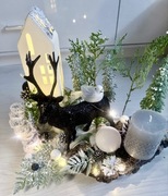 Dekoracja kompozycja Świąteczny stroik bożonarodzeniowy