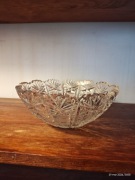 Misa kryształowa PRL, 20 cm, grubo szlifowana, vintage