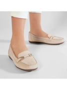 GEOX MOKASYNY BEŻOWE 37 NUBUK ZE SPRZĄCZKĄ D84BMA 00032 C6738