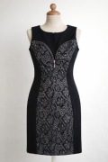 Sukienka czarna, koronka, Made in Italy r. 36