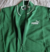Bluza dresowa męska, marki PUMA, zielona, zapinana na zamek błyskawiczny.
