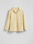 Reserved marynarka skórzana imitacja skóra żakiet oversize masełkowy żółty