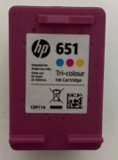 HP WKŁAD TUSZ GŁOWICA 651 KOLOR C2P11A ORYGINAŁ PUSTY