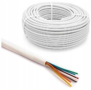 Przewód YTDY 8x0,5 Kabel 6m Alarmowy Domofonowy Alarmowy Miedź Biały