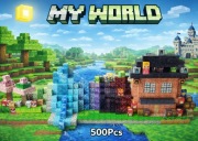 Klocki magnetyczne typu Minecraft Giga Zestaw Zamek Lava 500szt. 8 figurek