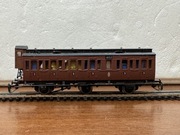 Wagon 3-osiowy przedziałowy 2/3 kl z budką hamulcową BC3 KPEV 1:120 TT 12mm