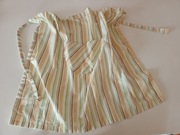 bawełniany fartuch kuchenny w paski pastelowy seledynowy jasnozielony