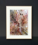 Pejzaż/abstrakcja, A3, mixed media, Monika Seroka