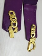 Vintage pasek skóra i metalowy łańcuch fiolet  dam za darmo 