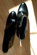 CUDOWNE botki ! Czarne, na koturnie. :) ELEGANCKIE