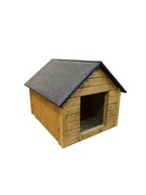 Buda dla psa kota duża ocieplana solidna złoty dąb 