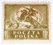 Usterka druku. Znaczek Fi 101b Dp. Czysty.