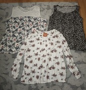 Bluzki damskie (3PAK)rozm.48/50 Wielokolorowe+Gratis!!