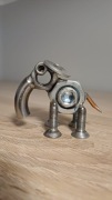 Słonik Słoń metalowa figurka rzeźba handmade 