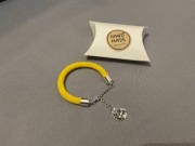 Żółta bransoletka toho z żabą, na prezent