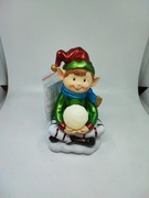 Figurka świąteczna Skrzat Elf - świecąca kula