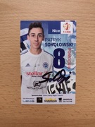 Autograf oficjalna karta Wigry Suwałki Sokołowski Legia Śląsk Wrocław