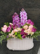 Stroik na grób cmentarz pomnik wiązanka sztuczne kwiaty Wiązanka nagrobna