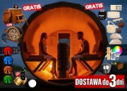 SAUNA Ogrodowa 300cm + OKNO 100% + GRATIS Beczka 500L Akcesoria = Wycena