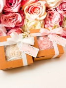 Piwonia podziękowanie dla gości komunia chrzest ślub świeczka handmade