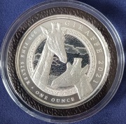 2021 Żyrafy 1000 Franków Gwinea Równikowa - Jedna Uncja Srebra Ag999