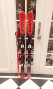 Narty i kijki Stockli WRT GS 139 cm wiązania SALOMON kijki LEKI