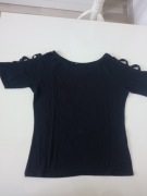 Czarna koszulka bluzeczka damska r S/M