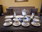 Porcelanowy zestaw kawowy Iwona Chodzież + talerze 23 ele. NIEUŻYWANY!!!