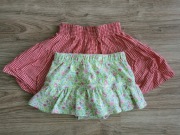 2 x Spódniczka krótka dziewczęca Lands'End rozm. 80/86  - 12/18 m-cy 