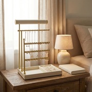 Organizer stojak na bizuterie VLANDO krem zloto