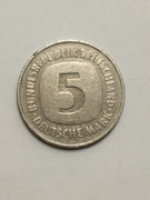 Sprzedam monetę Niemcy 5 marek 1975r. G  stan dobry