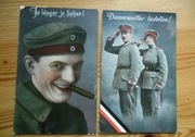 2 x I wojna FELDPOST propaganda 1916-17.Satyra>zestaw