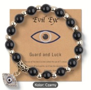 Wikwitna bransoletka z Naturalnego kamienia z Okiem Przeciw Urokowi