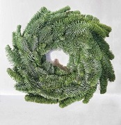 Wianek adwentowy wianki stroik 35cm żywy jodła 