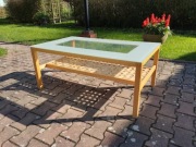 Ława stół stolik kawowy duży lekki hartowane szkło bdb stan