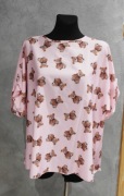 Bluzka różowa w misie 46 48
