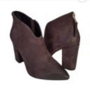 Unikat. Ciemnofioletowe botki Carinii skóra naturalna małe 40