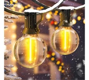 Girlanda Świetlna Zewnętrzna Łańcuch Świetlny 25 żarówek 20 metrów