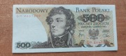 Banknot 500 zł z 1982r, Seria GM Stan!!!