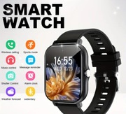 Smartwatch Bluetooth dotykowy czarny zegarek sport + GRATIS opaska