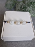 Bransoletka z kamieni naturalnych, złoto