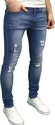 męskie spodnie STONE EDGE RIP SUPER SKINNY STRETCH FIT BRONX W30 L30