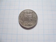Holandia moneta 25 centów 1970 nikiel
