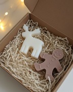 Zestaw świec sojowych świąteczny pierniczek renifer prezent na Mikołajki